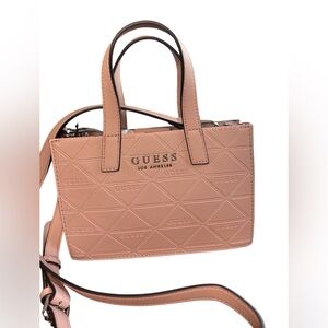 NWT Guess Women's Pink Pebbled Leather Tote